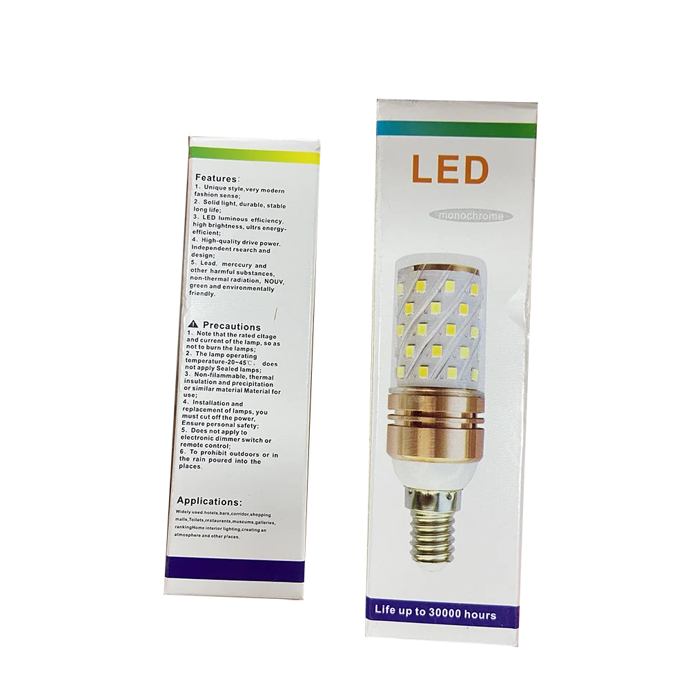 Светодиодный лампа 220V-240V Мини кукурузная светильник 2835SMD 360 Угол луча заменить