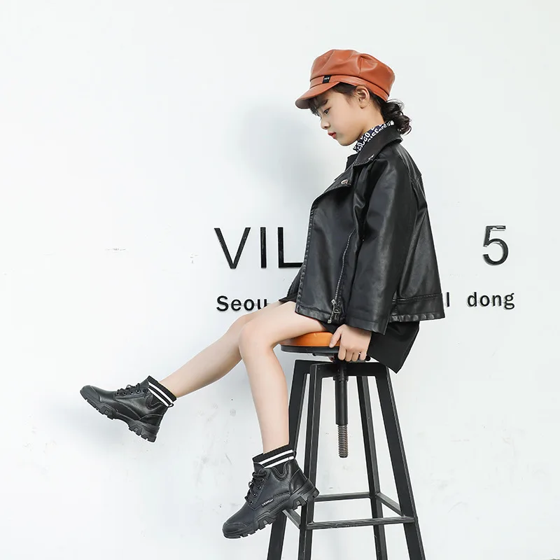 Детская обувь осень 2020 модная новинка Детские армейские ботинки из натуральной