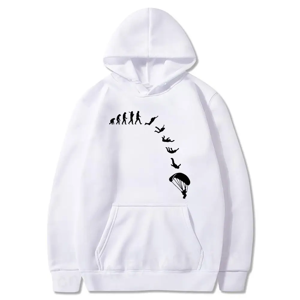 

Novelty Parachute Parachute jump Evolution Cotton Hooded Unique Design Print Graphic Polyester Long sleeve Sweatshirt Men Hooded