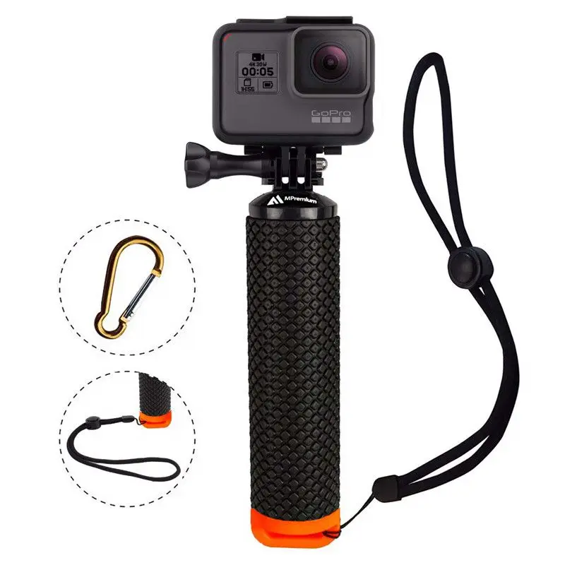 orange Водонепроницаемый плавающий ручной захват для Gopro Hero 7 6 5 Xiaomi комплект экшн-камеры с наручным карабин с ремешком для водная Спортивная камера - Цвет: orange