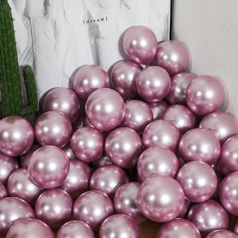 Шары воздушные хромированные цвета розового золота 5 дюймов 10/20/30 шт. |