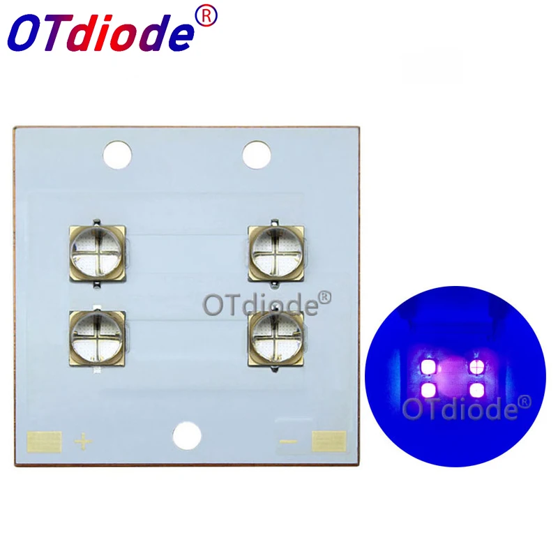 LG UV Purple LED Ultraviolet Bulbs Lamp Chips 40W80W 6565 365nm 395nm 405nm COB Module 40*40 Copper Board for 3D Printer DIY