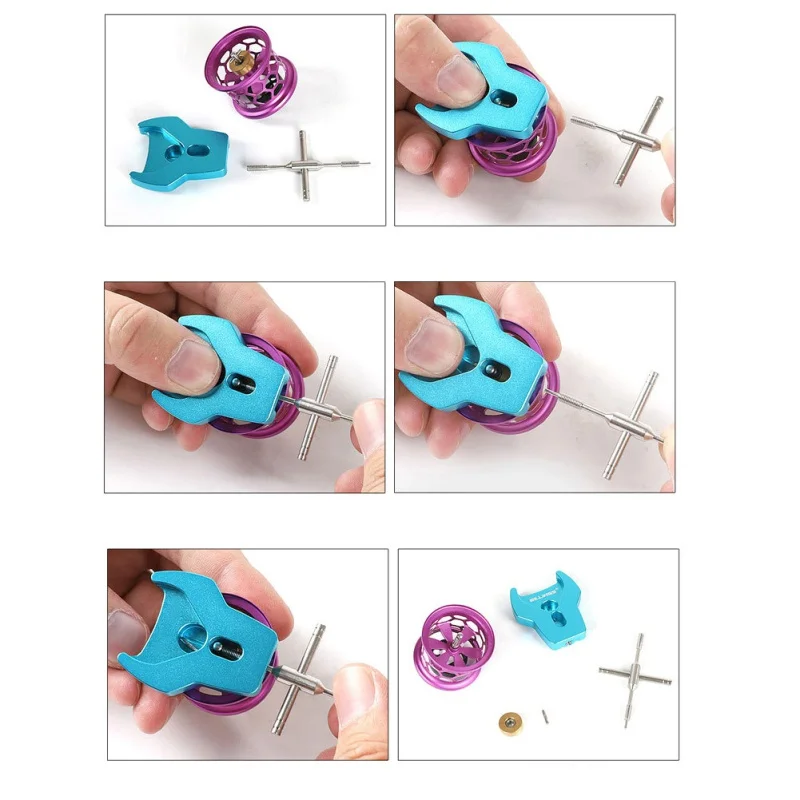 

DIY Baitcasting Fishing Reel Matertial Repair Kits Combo Maintenance Tools Spool Dismantling Device Pin