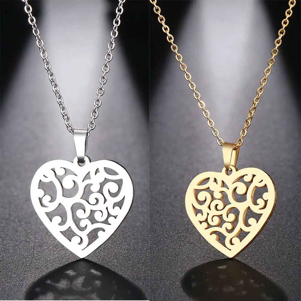 Винтажное ожерелье с подвеской в форме сердца цепочка на свитер женское