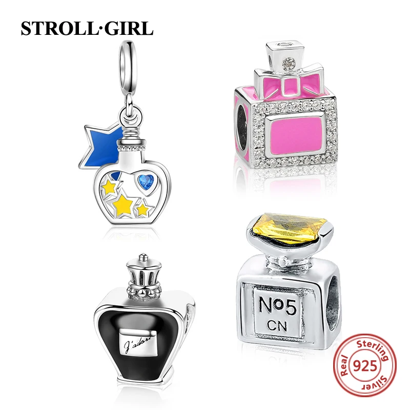 Fit оригинальный европейский браслет 925 Стерлинговое Серебро флакон духов бусины