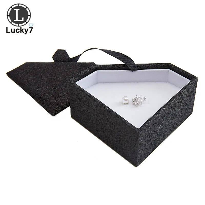 Wholesale Diamond Shaped Jewelry Packaging High-grade Ring Box Brooch Earrings Blue Custom Logo | Украшения и аксессуары