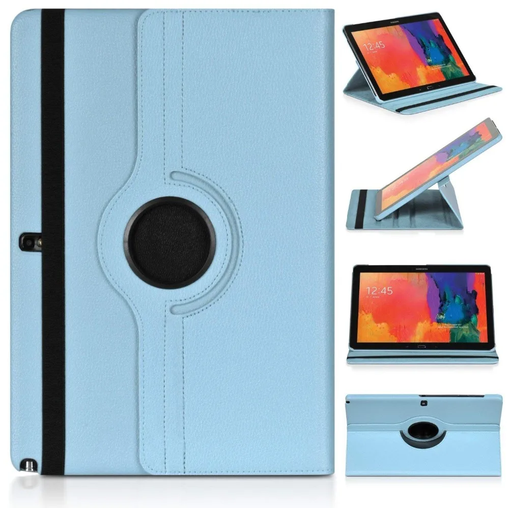 360 Degree Rotating Stand PU Leather Case Cover For Samsung Galaxy Tab Note Pro 12.2 P900 P901 P905 Tablet Tempered Glass | Компьютеры и