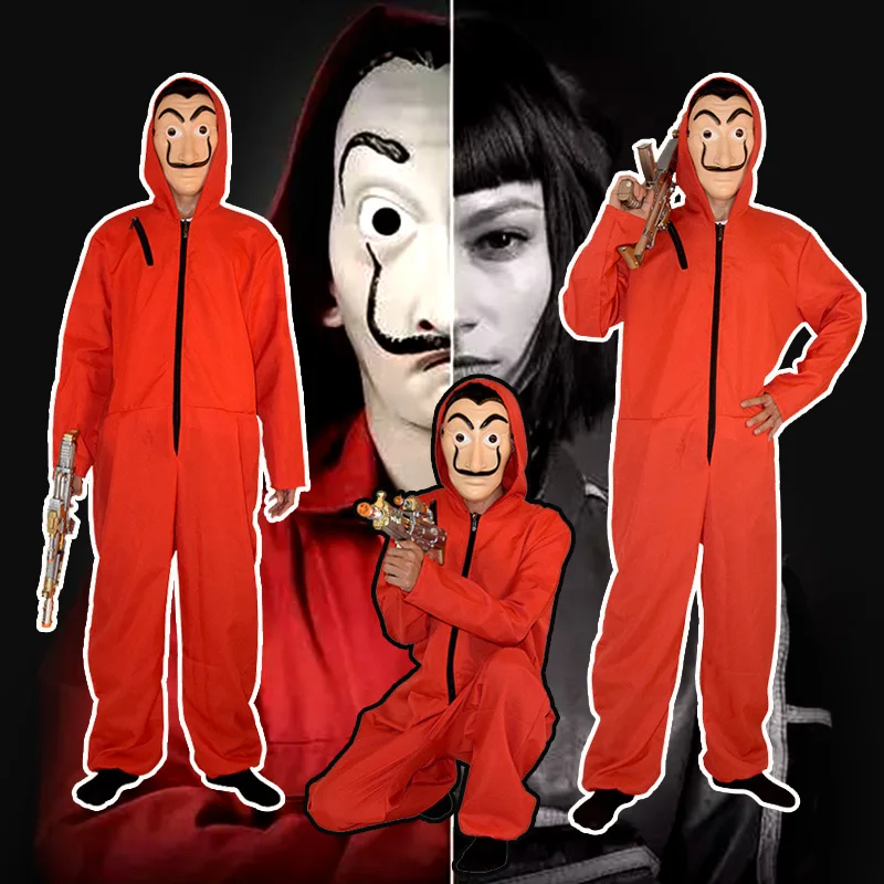 

Костюм из сериала «бумажный дом», с маской для лица