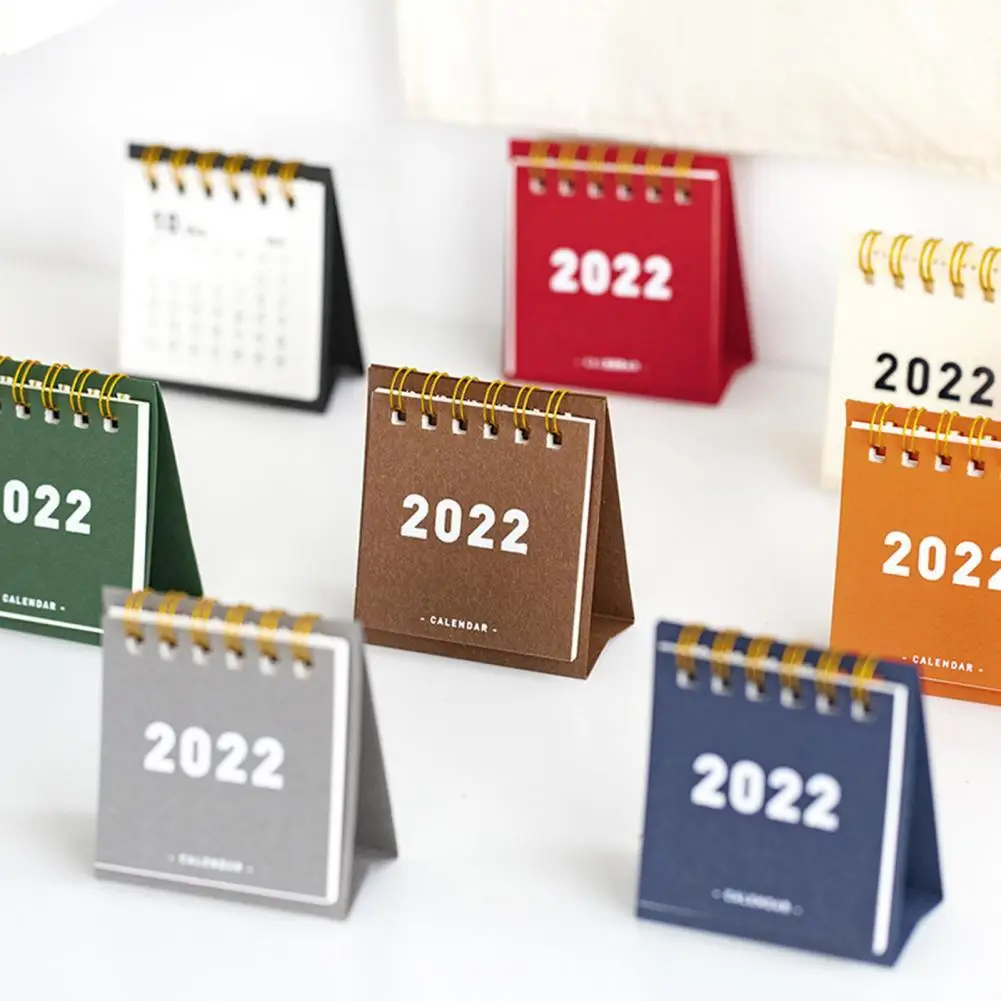 

Convenient Useful 2022 Stable Stand Up Mini Desk Calendar Exquisite Calendars Decor Fine Workmanship Office Accessories