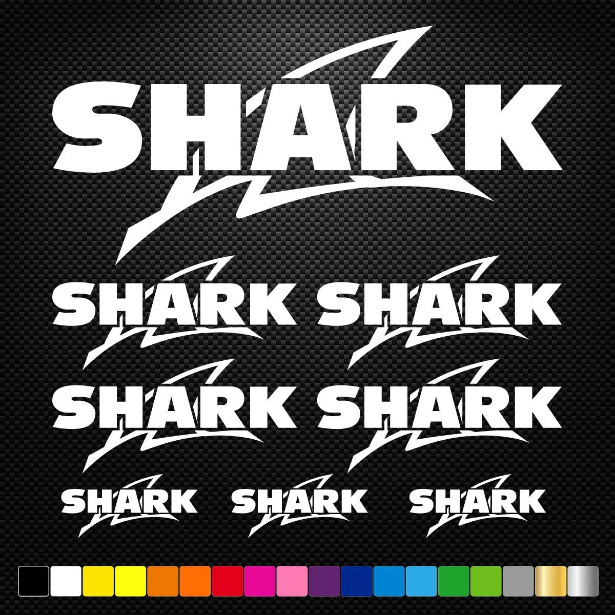 Для 1 набора наклеек SHARK 8 Autocollants Adhesifs Auto Moto Voiture спонсор Marques|Наклейки на