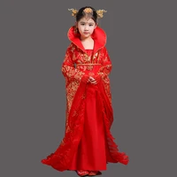 chinese ancient tang dynasty dramaturgic dress kids ancient infanta peri theatrical draggle tail dress girls dance wear