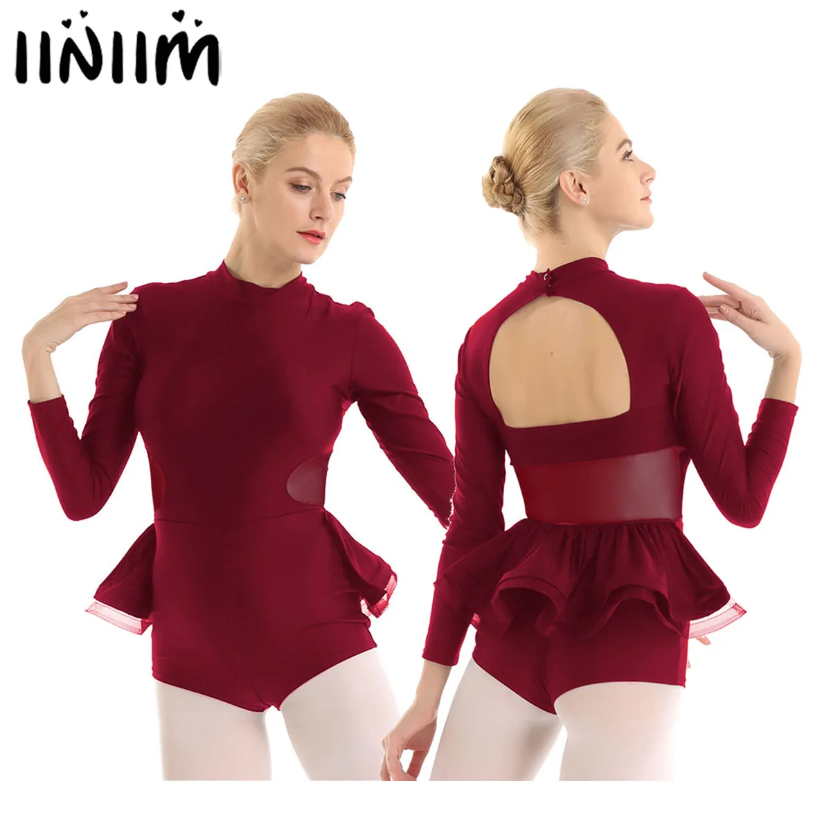 Iiniim танцевальный Купальник для женщин женская танцевальная одежда с замочной