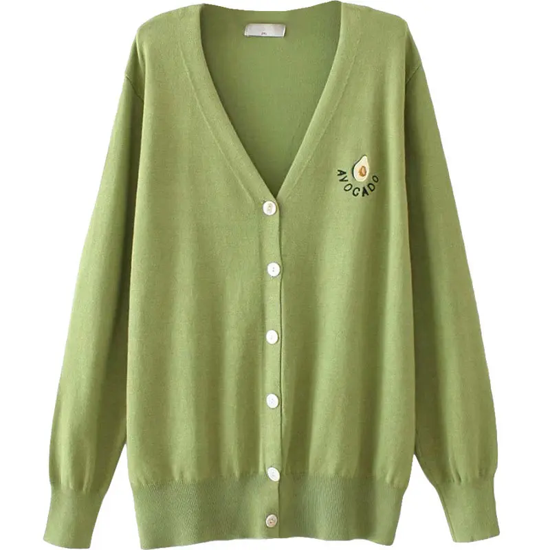 

Женский трикотажный кардиган с длинным рукавом, Осень-зима