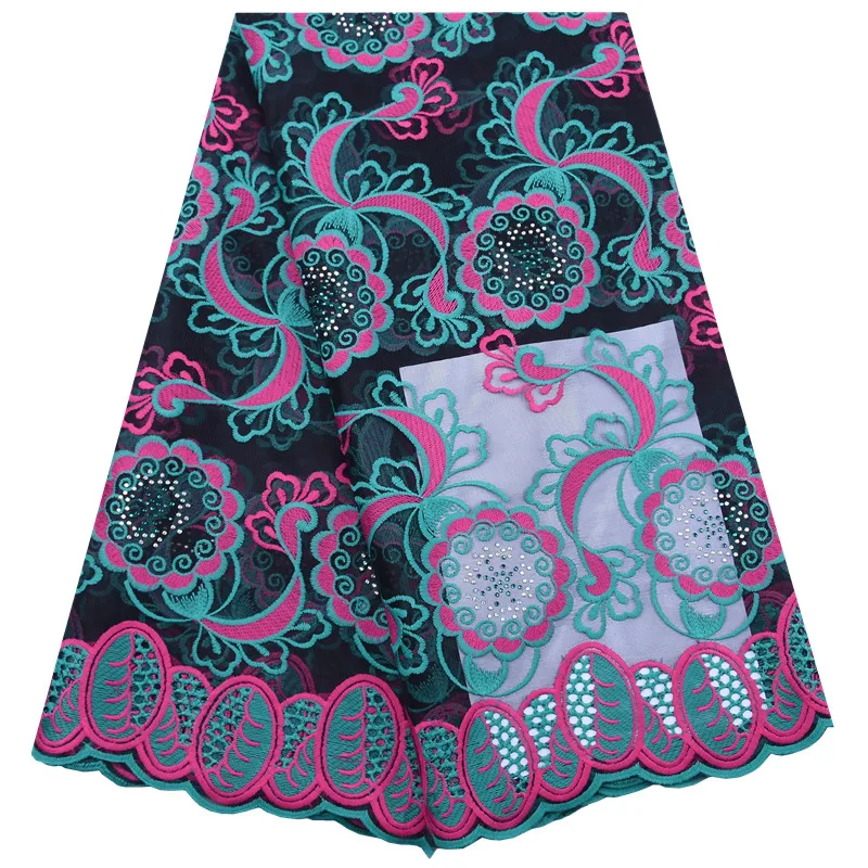 Африканская новейшая кружевная ткань фуксия нигерийская молочная шелковая с