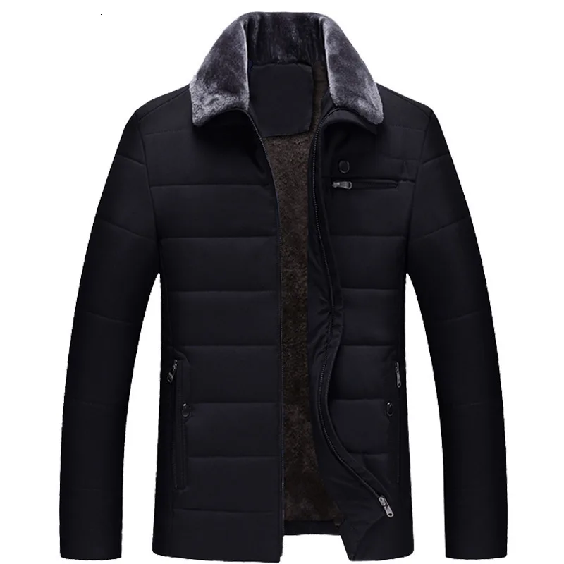 Quinquagenarian Man Cotton-padded Jacket Dad Dress Winter Loose Coat Increase Down Thickening Middle Age Cotton-padded Clothes