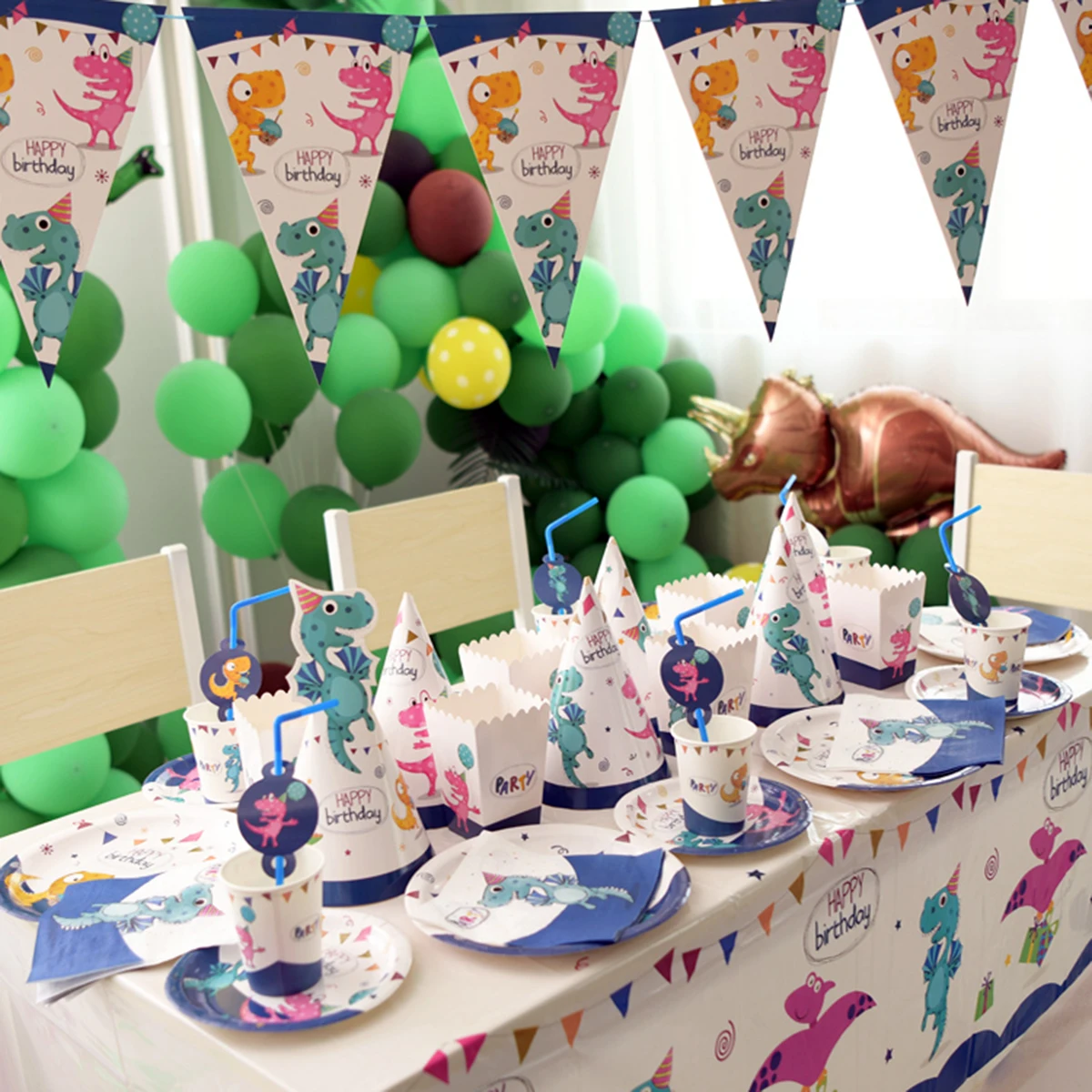 Динозавр тематический набор посуды дети день рождения поставки пластиковые Ножи