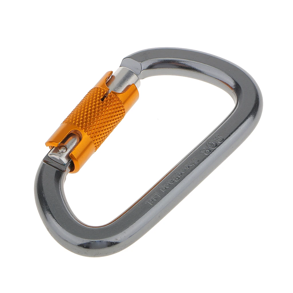 Locking Carabiner Clip -28KN Aluminium Ultra Sturdy & Light, Screwgate Carabiner