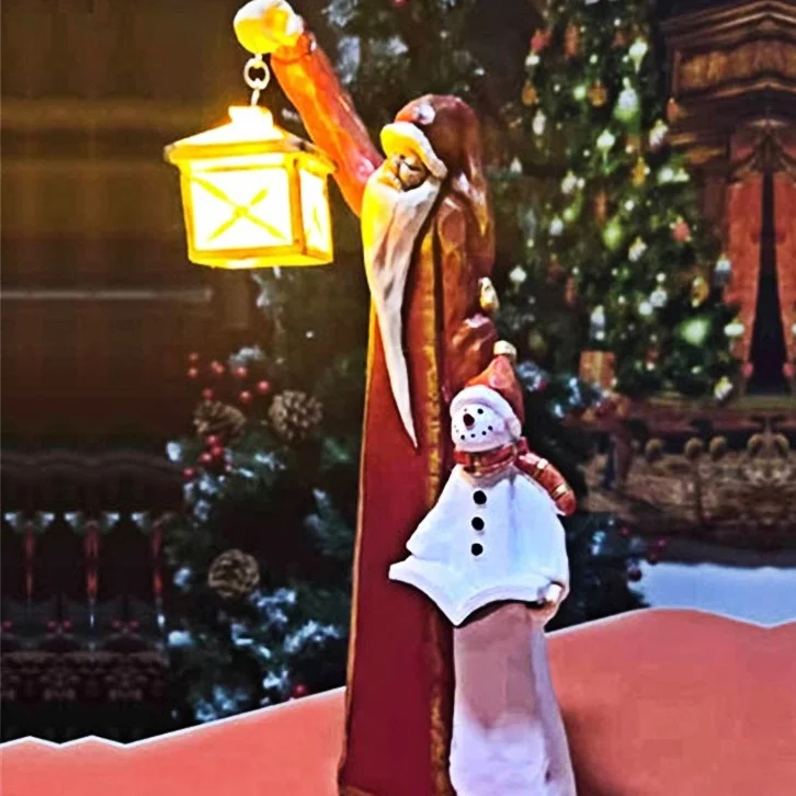 

Christmas Decorations, 30cm Santa Claus, Snowman Resin Crafts, Holiday Parties, New Year Gifts,Home Luminous Lantern Decorations