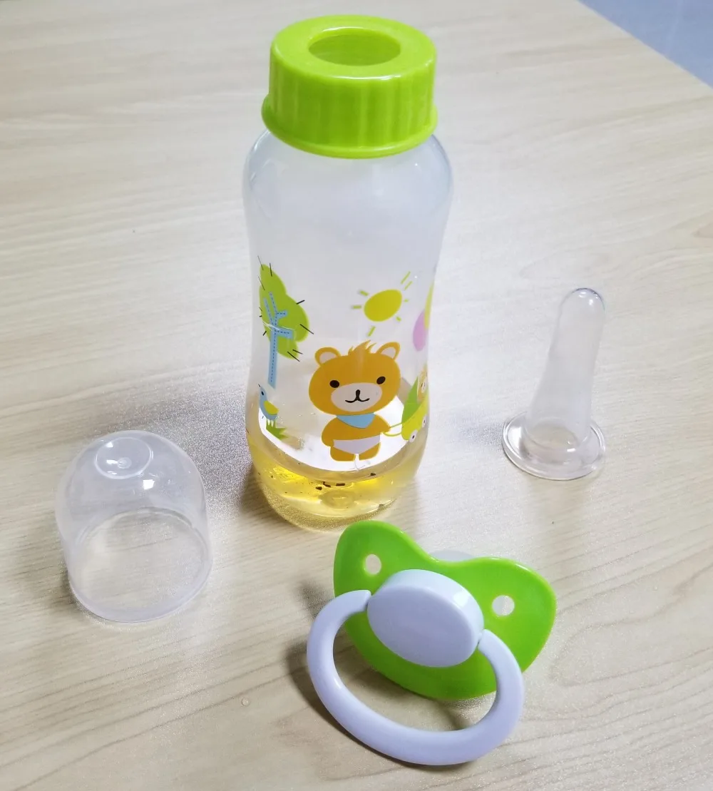 300ML Printing Lovely Costumes Props Adult Baby Bottle with pacifier ABDL love Random Pattern | Мать и ребенок