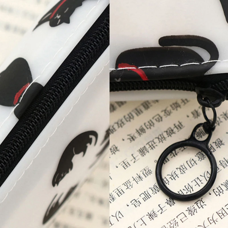 10 шт./лот белого цвета с принтом из мультфильма Чёрная кошка силикагель для