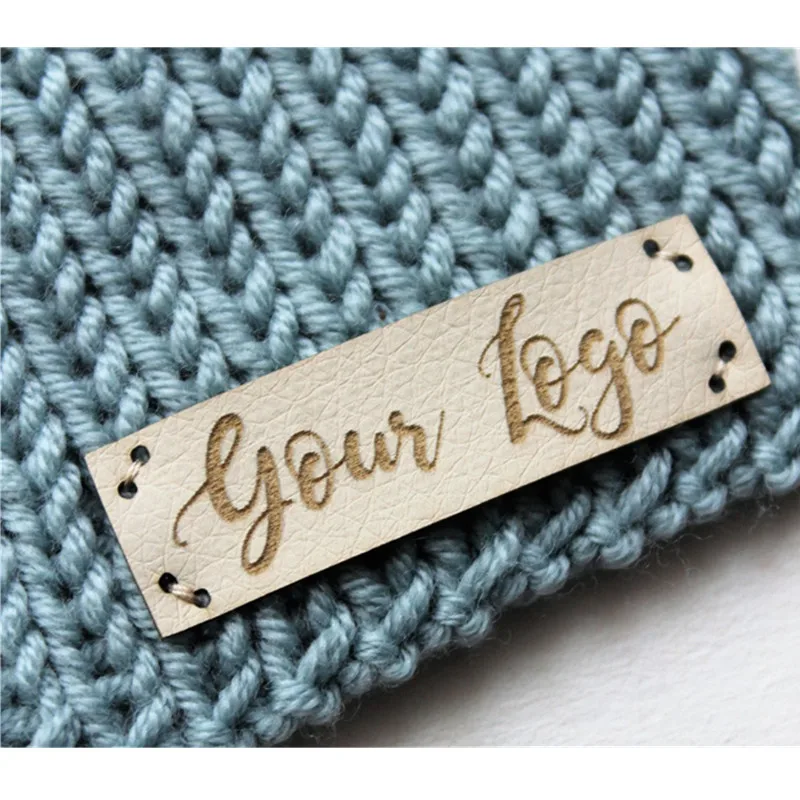 

30pcs Personalised Handmade label for clothes Brand logo knitting leather tags Sewing crochet Garment hat labels DIY Accessories