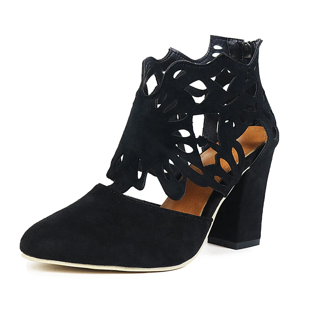 

Karinluna 2021 Dorp Shipping Hot Sale New Arrivals Women Shoes Hollow Out Summer Vintage Sandals Large Size 34-43 Black Pink
