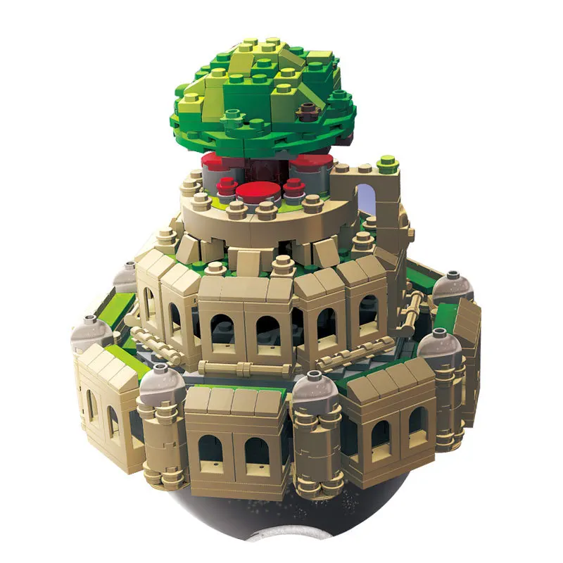05001 1179 шт строительные блоки игрушки XB Moc Laputa: замок в небе кирпичи с музыкальной
