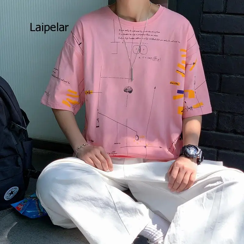 Футболка мужская оверсайз с коротким рукавом чёрная/белая