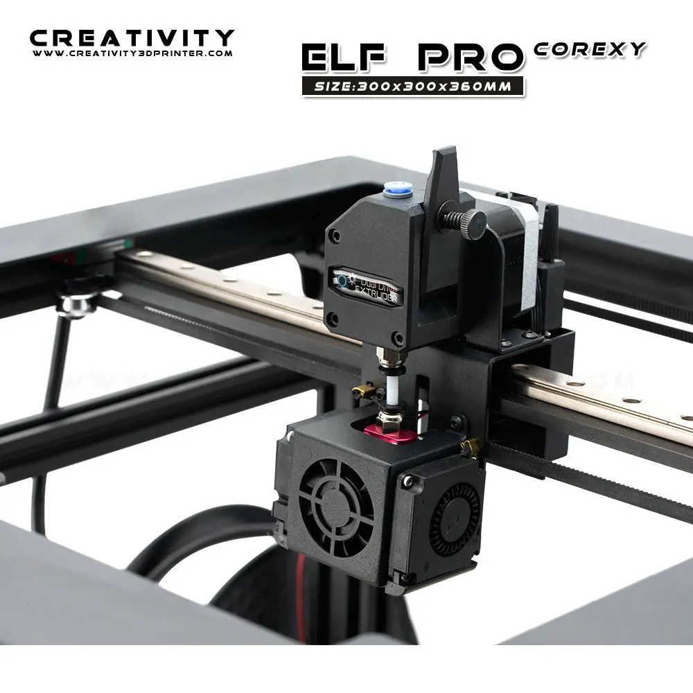 Creativity Corexy structure ELFPRO FDM 3d printer ELFPRO BMG direct extrusion 0.4mm nozzle PLA filament support BLTOUCH Leveling