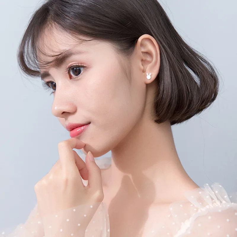 Женские асимметричные серьги гвоздики Trusta из 100% стерлингового серебра 925 пробы с