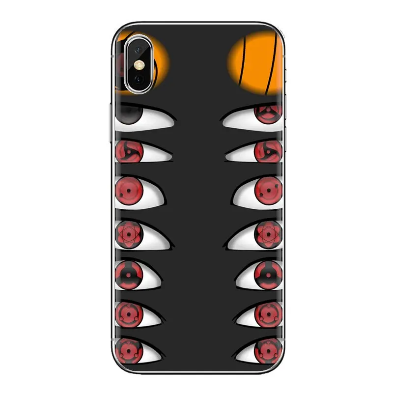 Мягкий чехол из ТПУ с принтом &quotНаруто сасуке Шаринган глаза для iPhone XS Max XR X 4 4S 5 5S
