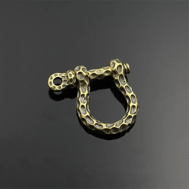 1 шт. Античная Твердая латунь D лук Скоба брелок кольцо зажим Соединительный