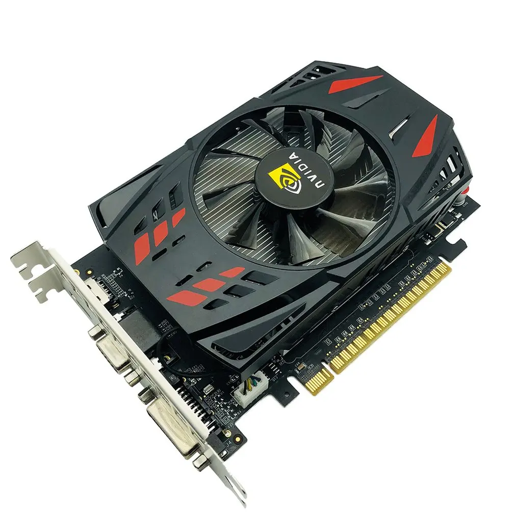 Видеокарта 550TI 2G 128 бит DDR5 игровая компьютерная GTX с одним вентилятором и