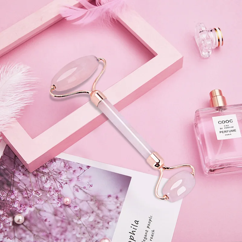 Роллер для похудения jingzeyi ювелирный роллер из розового кварца массажер лица