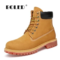 super warm winter boots men natural leather ankle snow boots autumn waterproof working shoes outdoor autumn boots shoes men