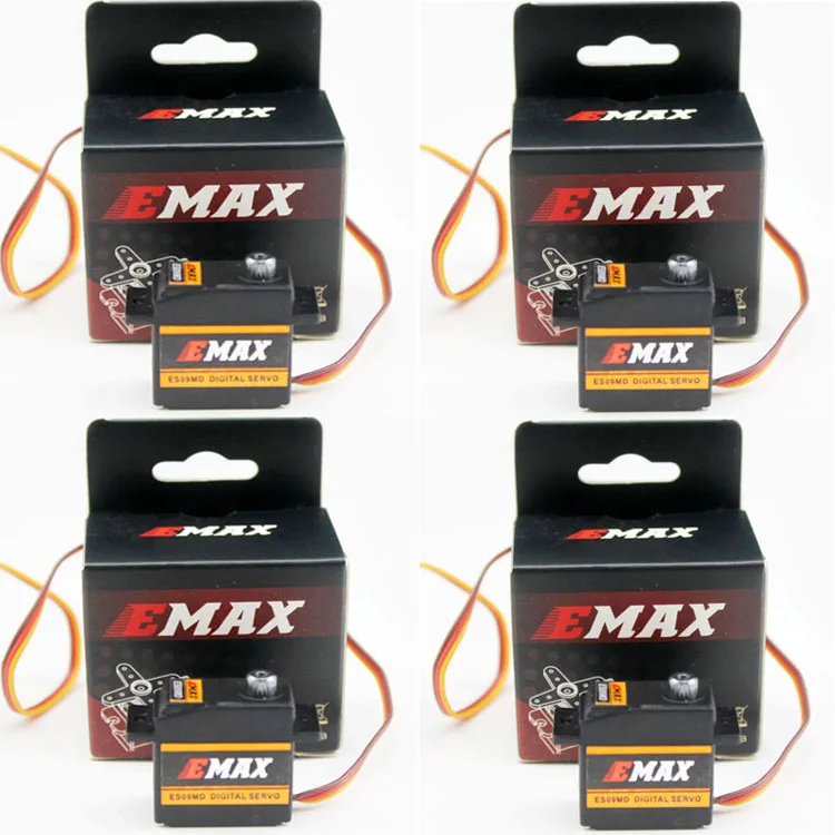 

4 компл./лот EMAX ES09MD, специальный металлический цифровой сервопривод с двумя подшипниками для вертолета TREX Align 450 (es08ma es08md es08a)