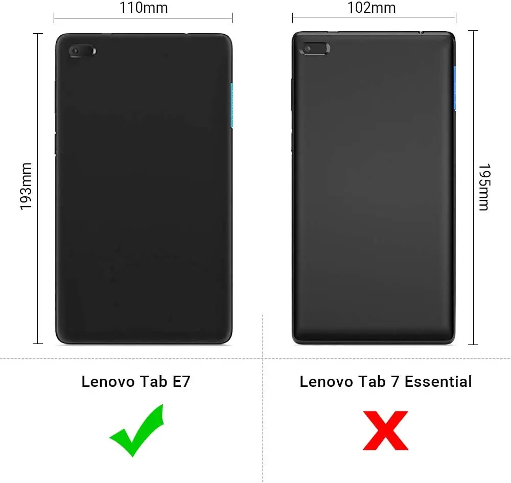 Чехол EasyAcc для Lenovo Tab E7 Ультратонкий чехол с функцией подставки тонкий кожаный