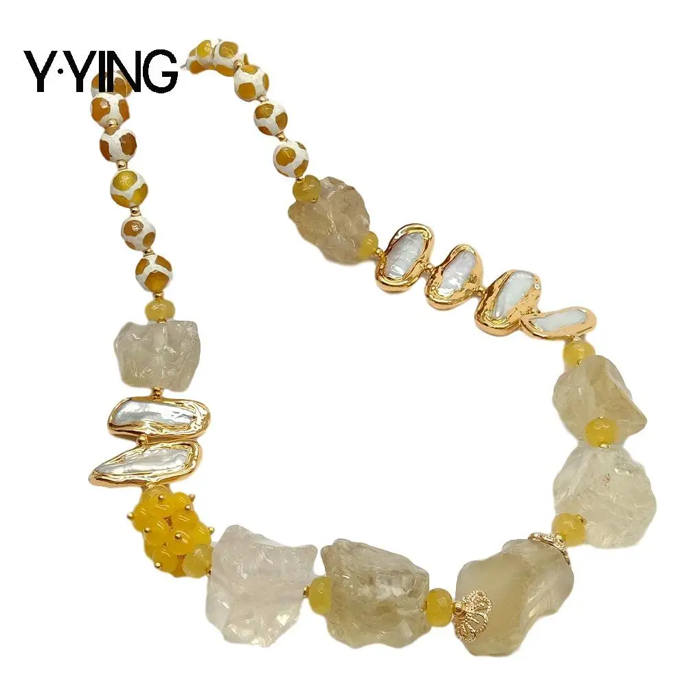 Женское колье-чокер Y · YING ожерелье из естественного лимонного кварца