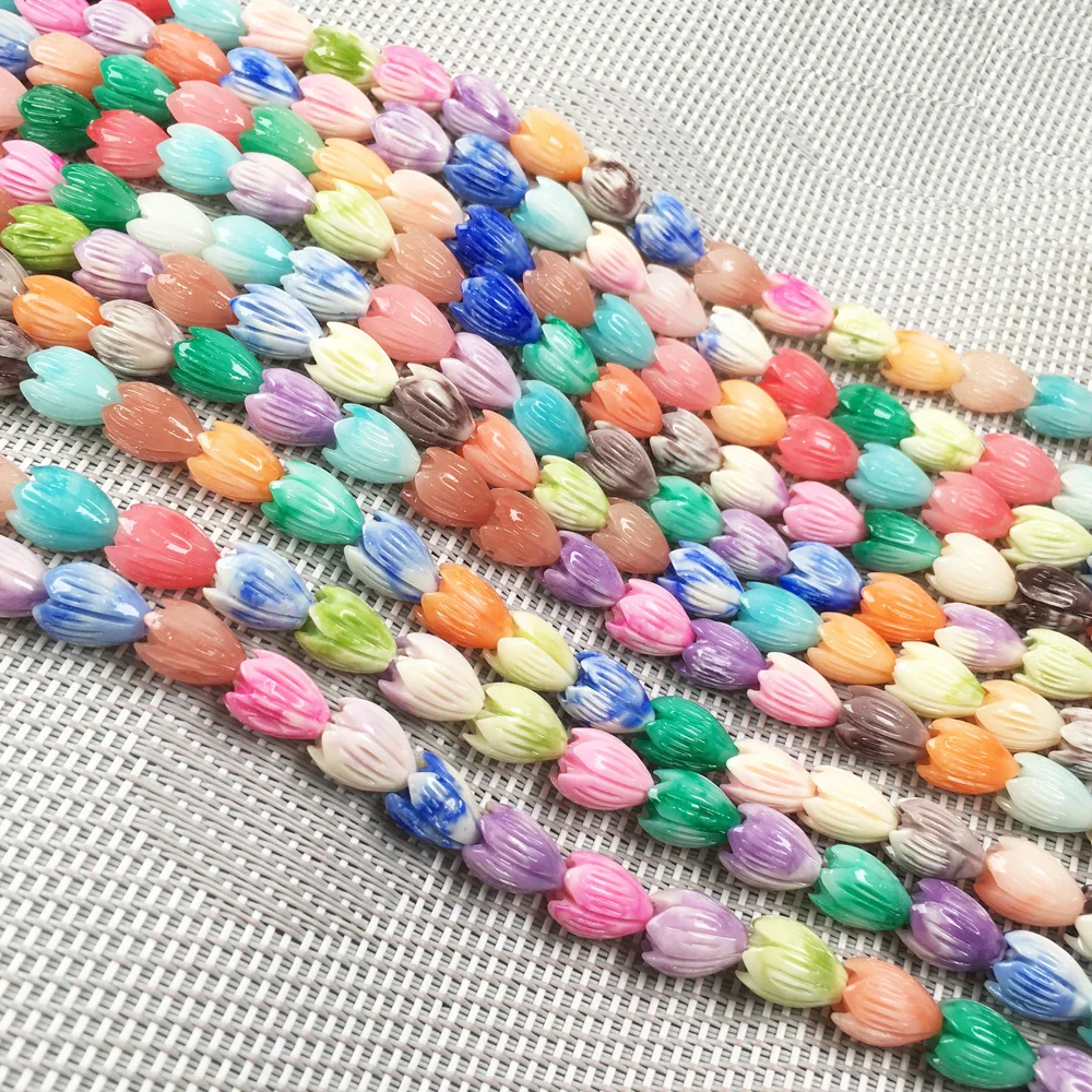 Искусственные коралловые гравировочные бусины в виде цветов|Бусины| |