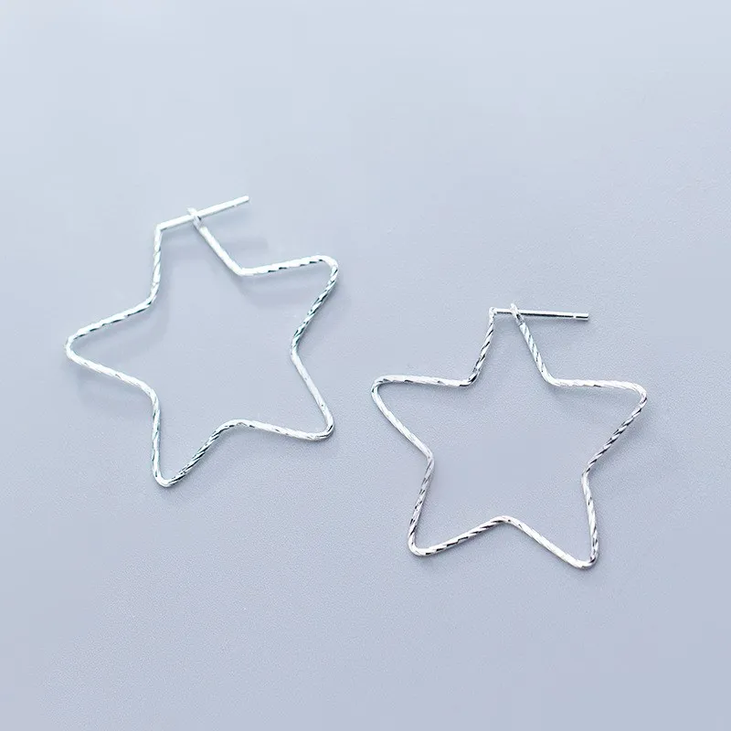 100% 925 стерлингового серебра Big Star женские серьги кольца Мода уха кольцо для женщин