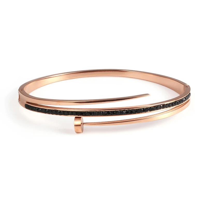 URSJEWELRY розовый золотой браслет на запястье браслеты для женщин сделаны из нержавеющей стали 316L гипоаллергенные римские ювелирные изделия с цифрами