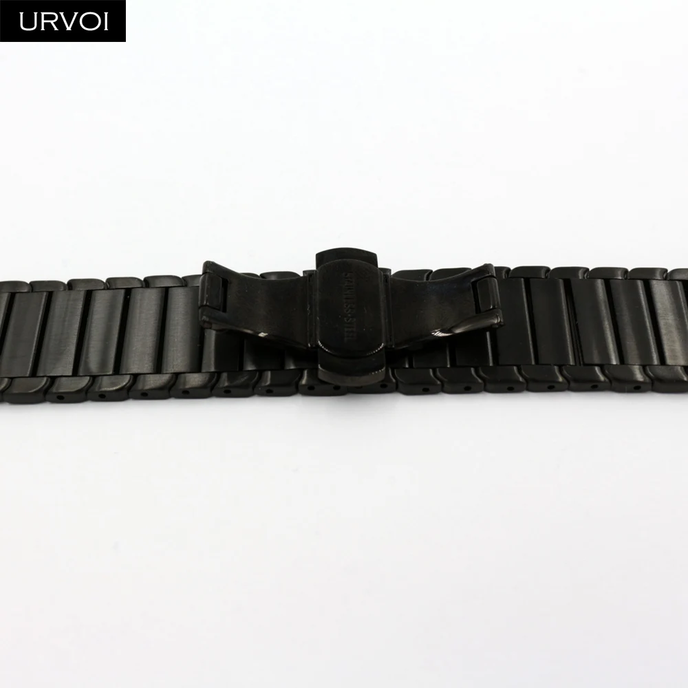 URVOI ремешок для apple watch 4 5 3 2 1 соединяющий ремешок браслета для iWatch 42 44 мм высокого качества из нержавеющей стали регулируемый ремешок Gen.6th