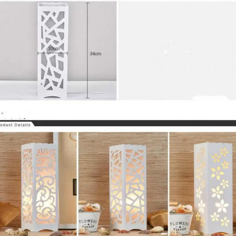 Дерева пластиковые пластины Светодиодная настольная лампа с абстрактным