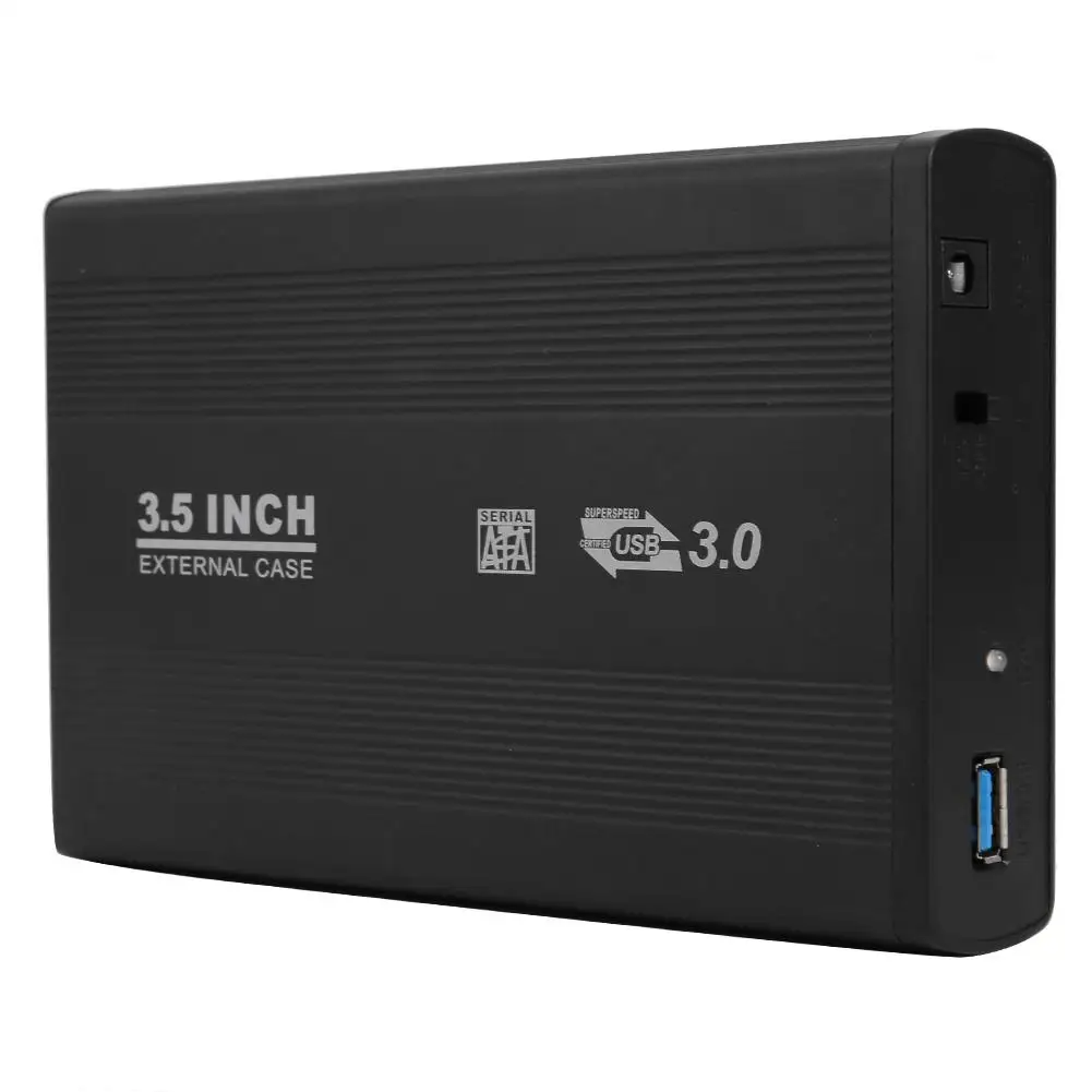 

Hot Sale 3.5 inch External Hard Disk Case Solid Color Classic Delicate SATA SSD to USB3.0 Adapter Hard Drive Enclosure