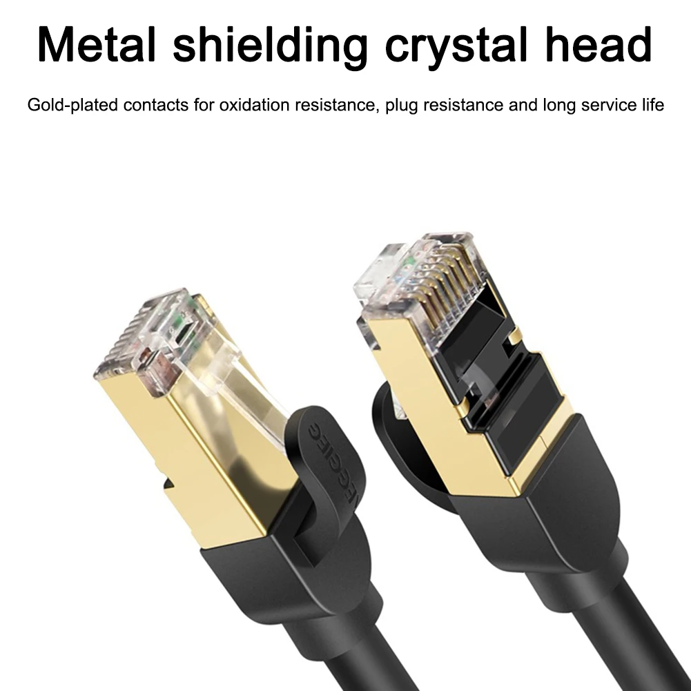 

Cat8 1m 2m 3m 5m 8m Ethernet Cable 40Ghbps 2000MHz High Speed Network Cable Gold Plated RJ45 Connenctors Shielded Twisted Pair