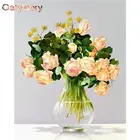 GATYZTORY картина по номерам в рамке для взрослых ручная работа уникальный подарок Желтая роза акриловый пигмент рисунок на холсте домашний декор