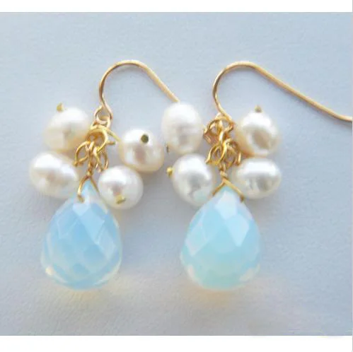 

Серьги из натурального пресноводного жемчуга, капельный Ограненный жемчуг 17 мм, золотистого цвета, серебристые