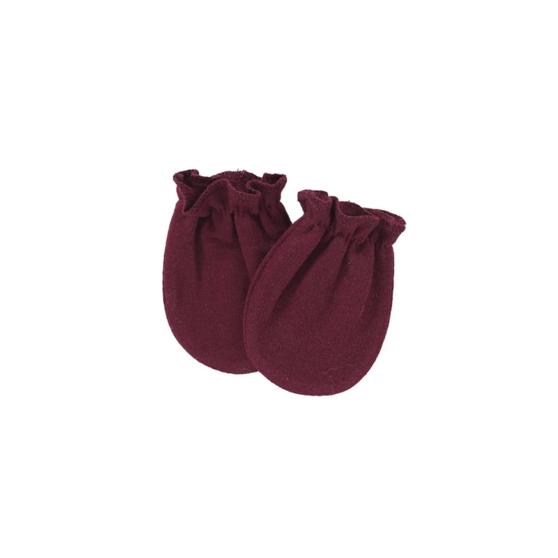 Guantes de algod&oacute;n suave antiara&ntilde;azos para beb&eacute;s, manoplas protectoras de Color s&oacute;lido para reci&eacute;n nacidos, suministros para beb&eacute;s, 1 par-2