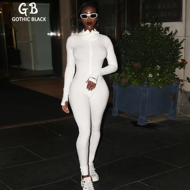 Готическое черное сексуальное Для женщин с высоким воротом на застежке-молнии