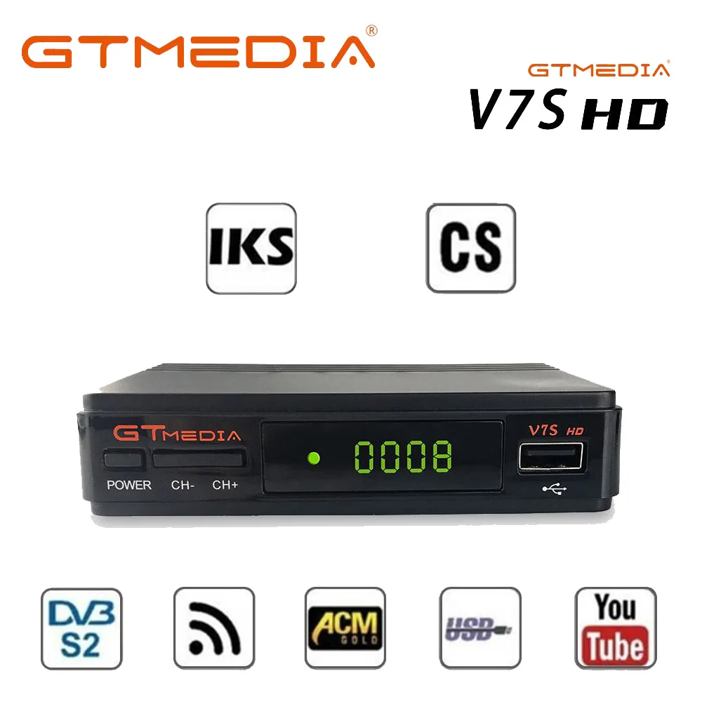 NO USB WIFI 1 год Испания Европа Cline GTMEDIA V7S HD DVB-S2 1080P спутниковый ТВ приемник+ USB wifi Бразилия Испания ТВ тюнер обновление freesat v7 hd - Цвет: NO USB WIFI